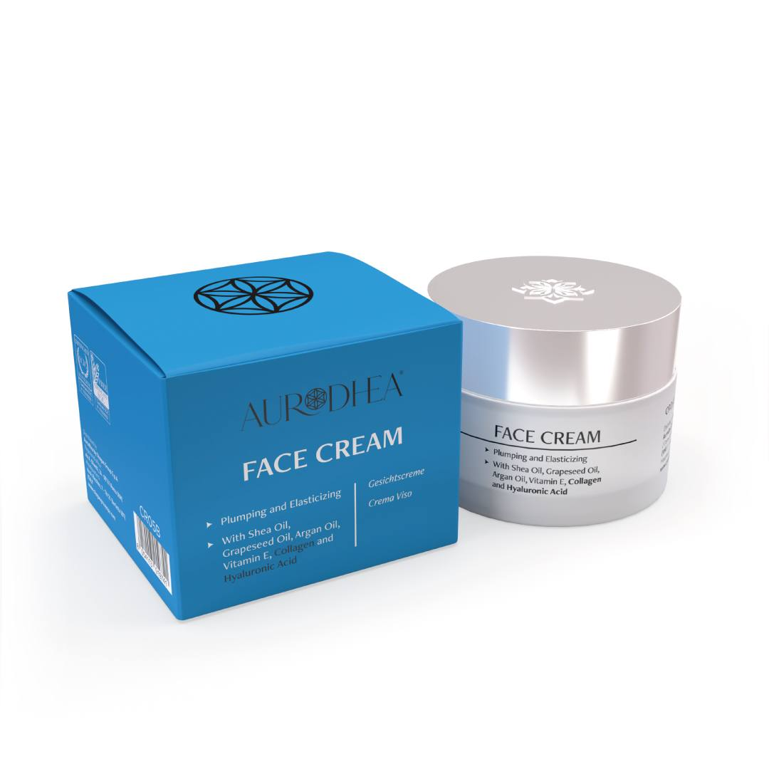 COLLAGEN AND HYALURONIC ACID FACE CREAM - 50 ML Enriched with Grape Seed Oil, Argan Oil, Shea Oil and Vitamin E