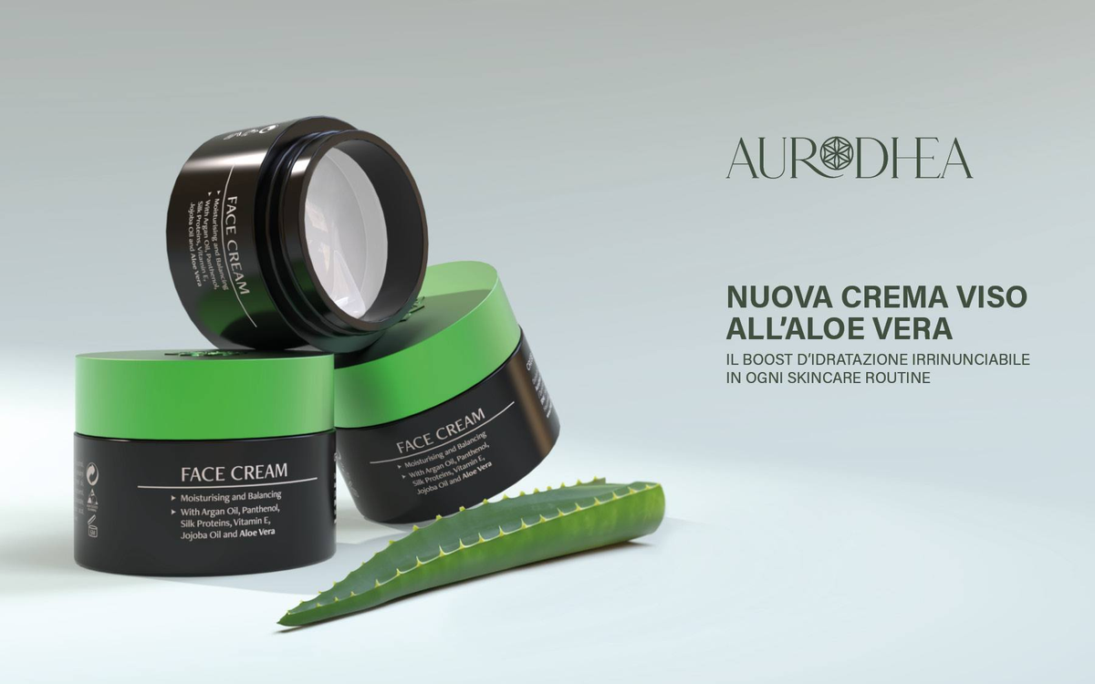 CRÈME VISAGE DE JOUR À L'ALOE VERA - 50 ML Enrichie en huile d'argan, panthénol, protéines de soie, huile de jojoba et vitamine E
